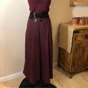 Le Lis Sueded Maroon Palazzo Pants